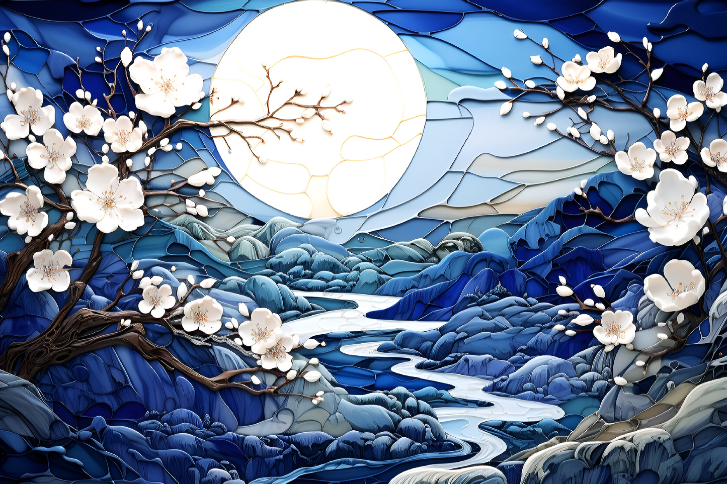 Moon Ceramic Tile Mosaic