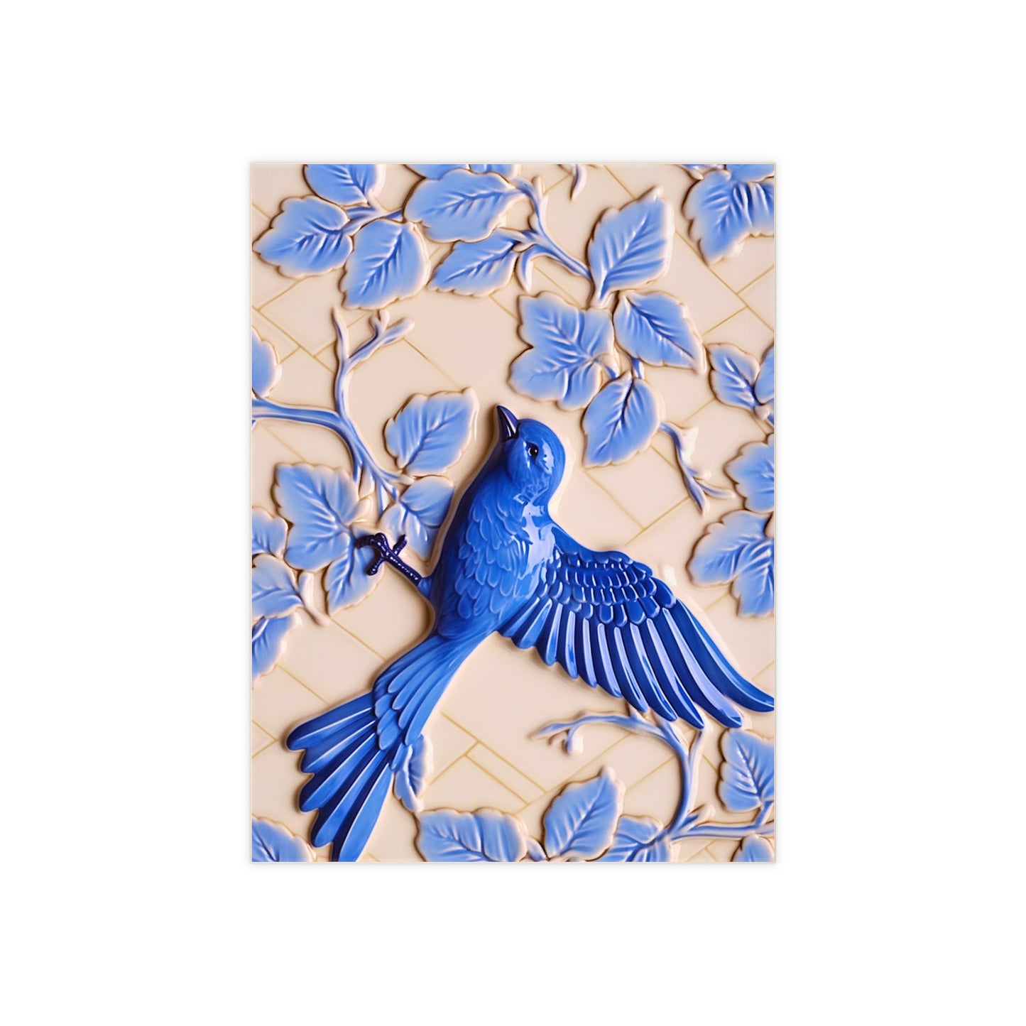 Bluebird Ceramic Tile, Bird Accent Tile