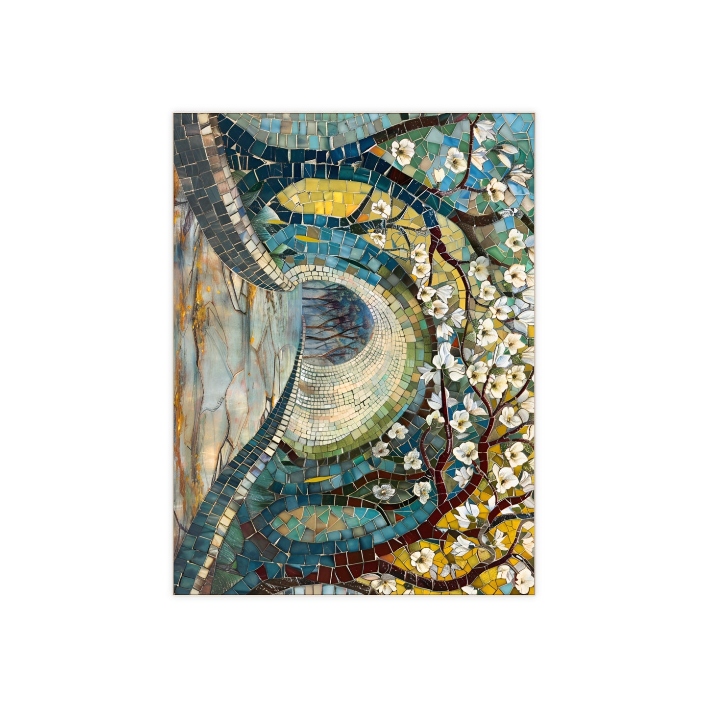 Magnolia Tunnel Ceramic Tile or Mural, Tunnel of Love Mosaic.