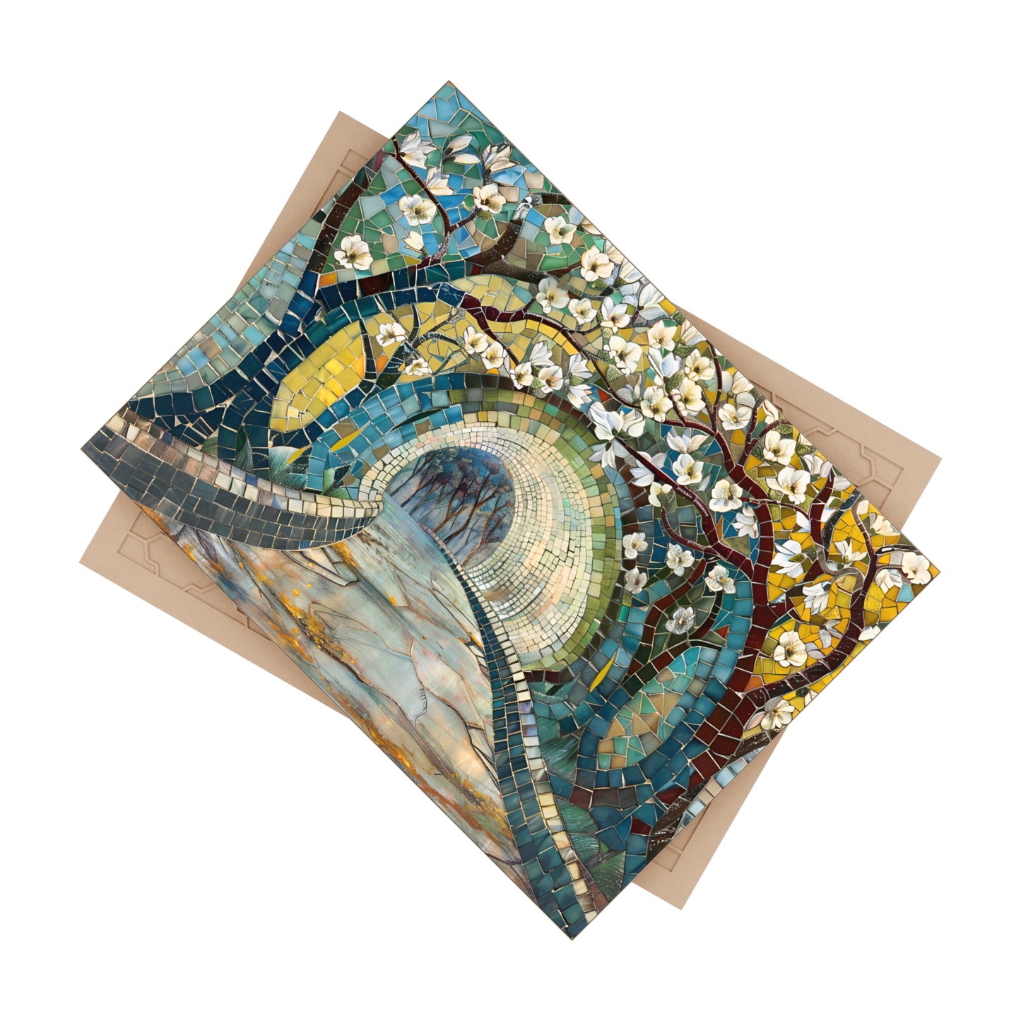 Magnolia Tunnel Ceramic Tile or Mural, Tunnel of Love Mosaic.