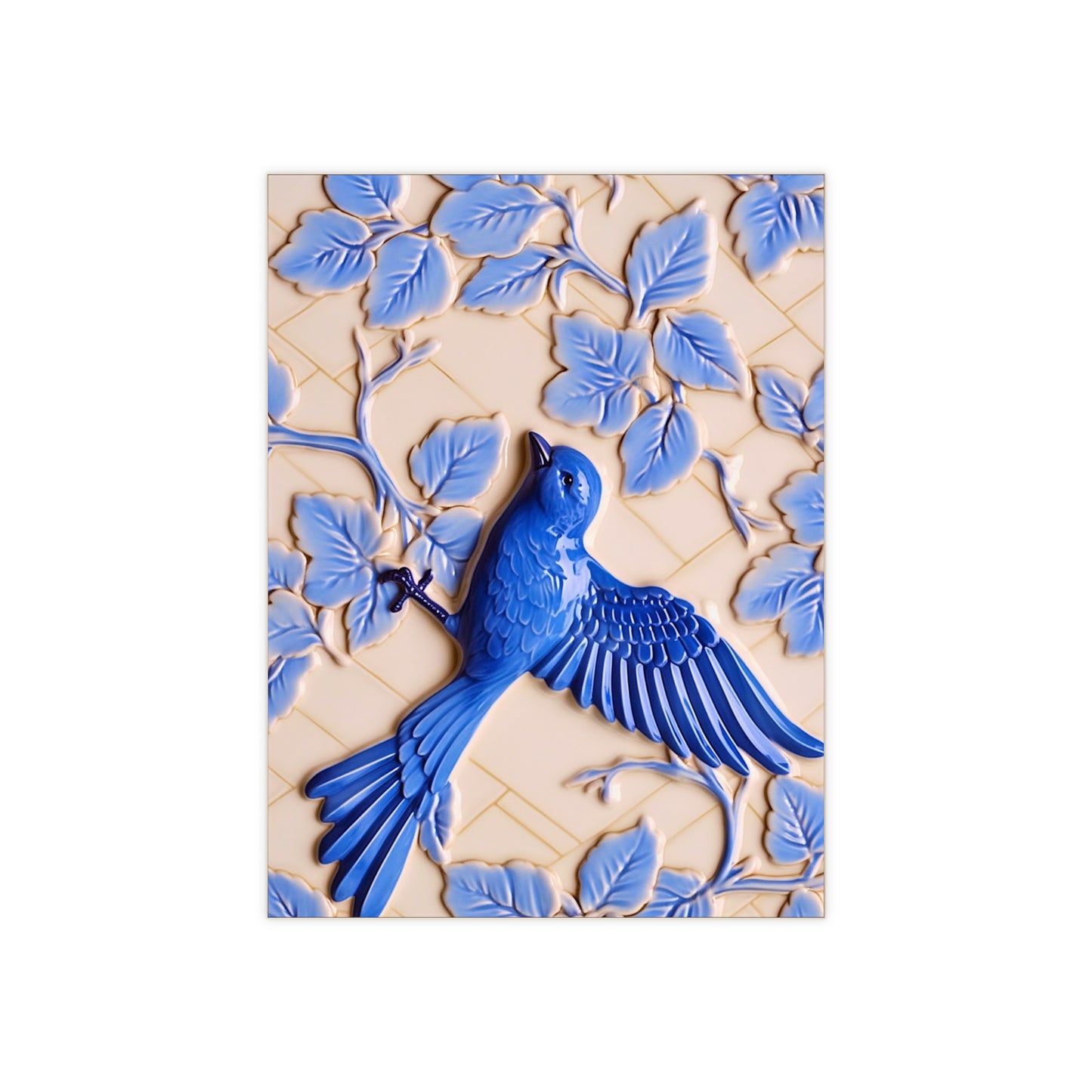 Bluebird Ceramic Tile, Bird Accent Tile