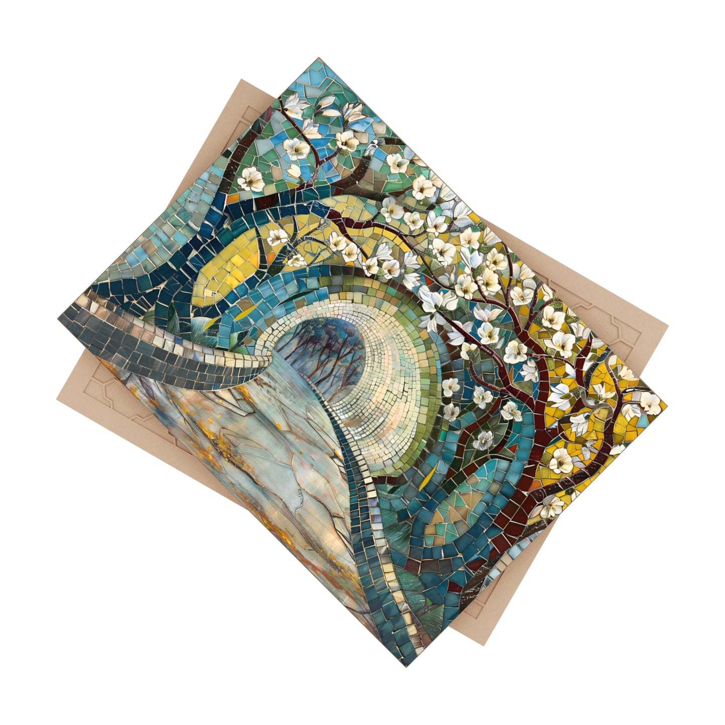 Magnolia Tunnel Ceramic Tile or Mural, Tunnel of Love Mosaic.