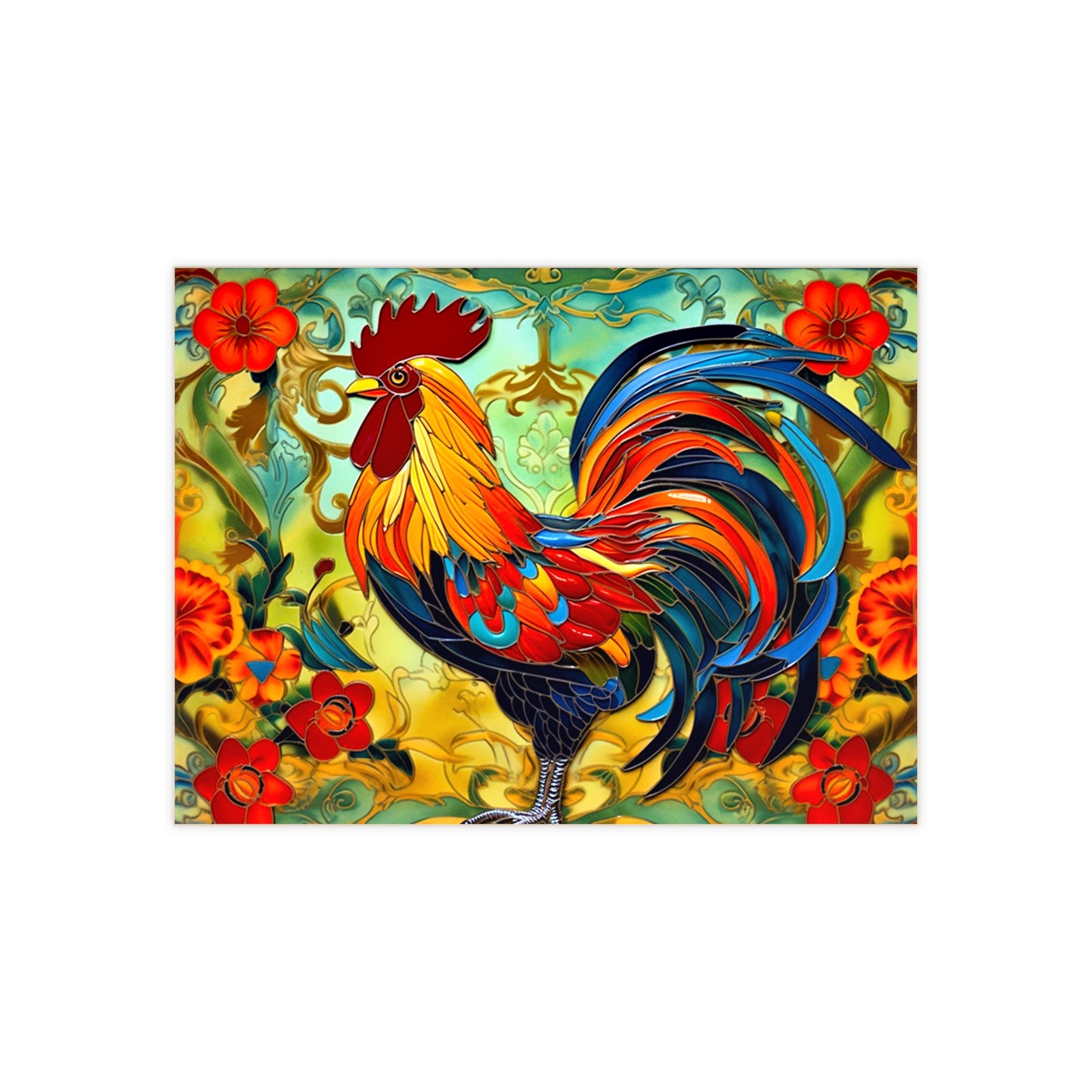 Rooster Ceramic Tile, Kitchen Accent Tile