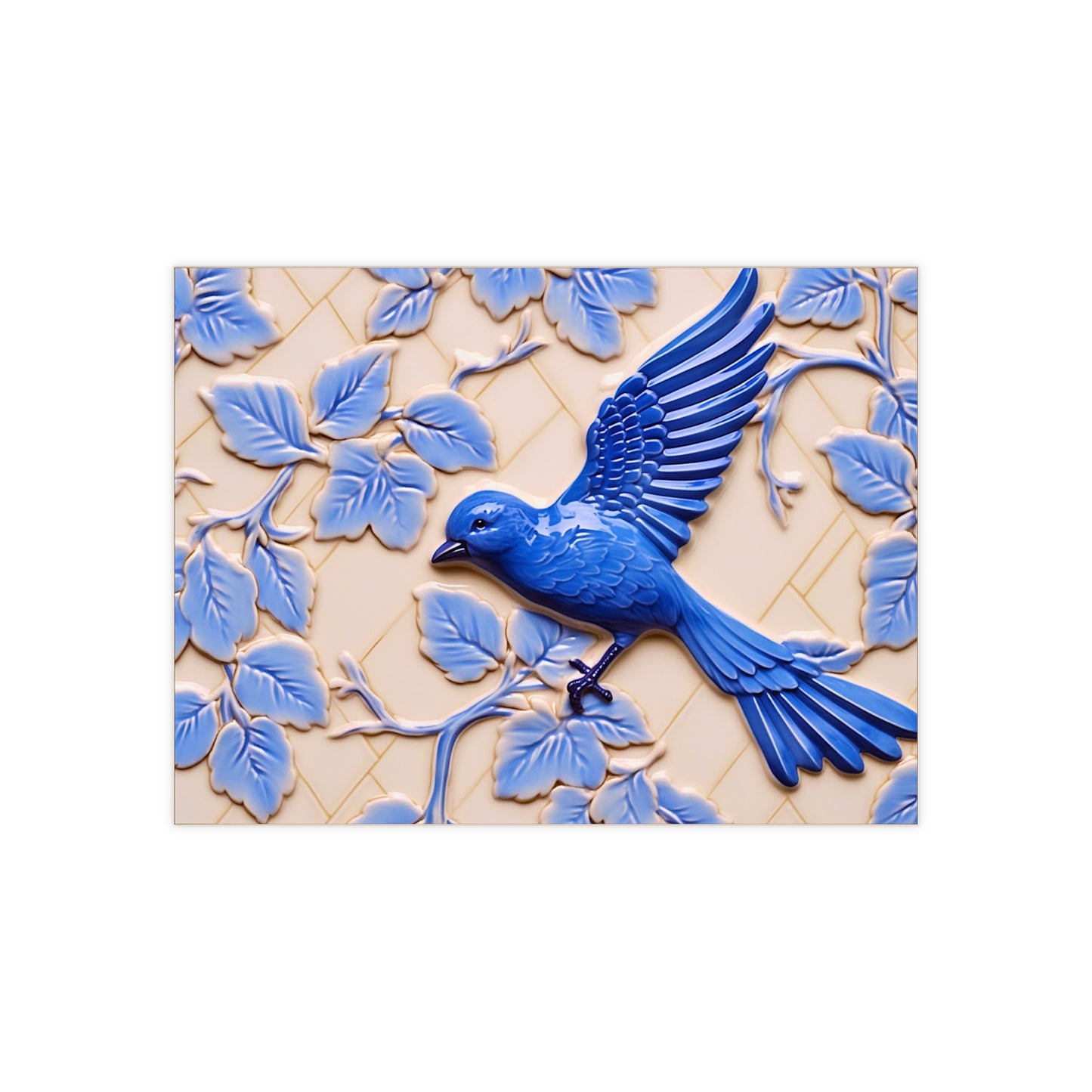 Bluebird Ceramic Tile, Bird Accent Tile