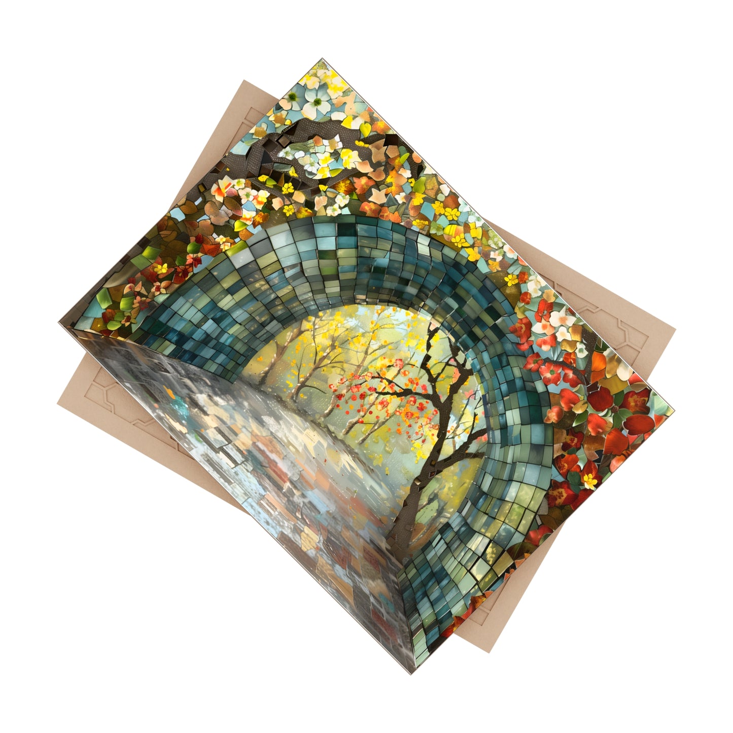 Nature Trail Ceramic Tile or Mural. Walking Path Tile Backsplash.