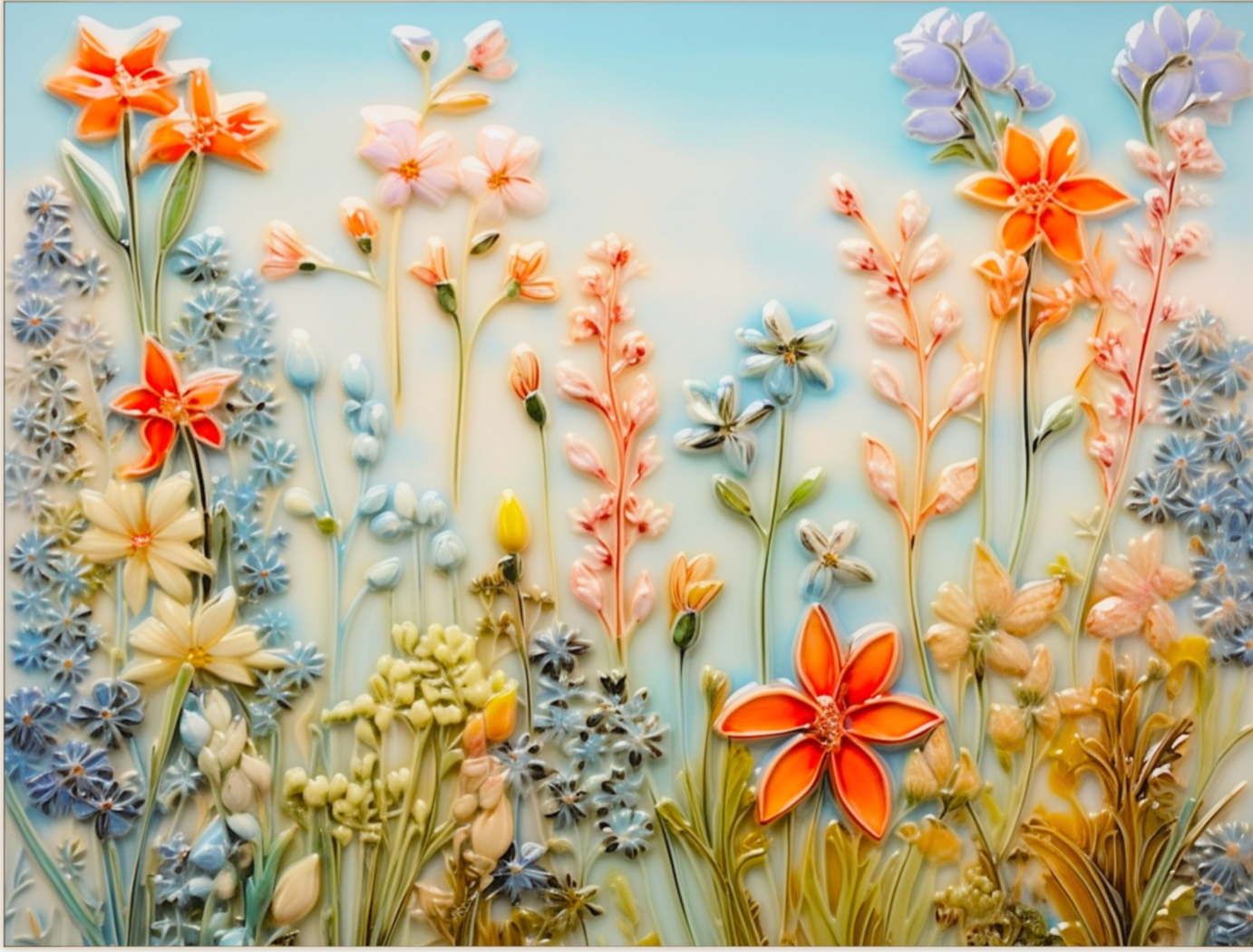 Wildflowers Ceramic Tile, Accent Tile