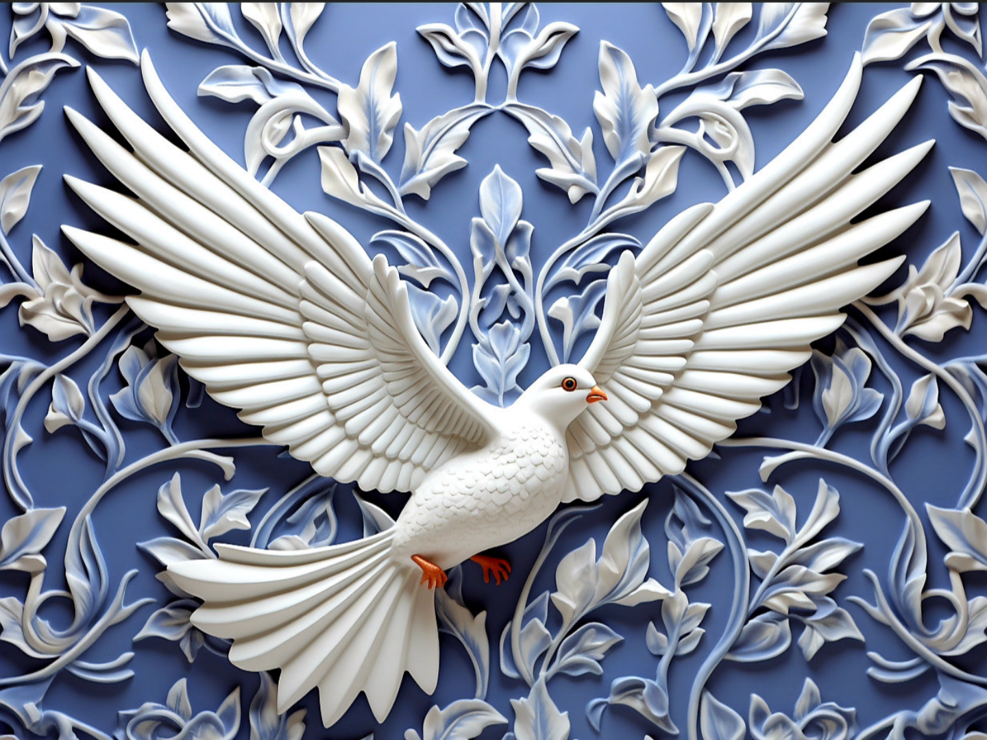 Ceramic White Dove Tile