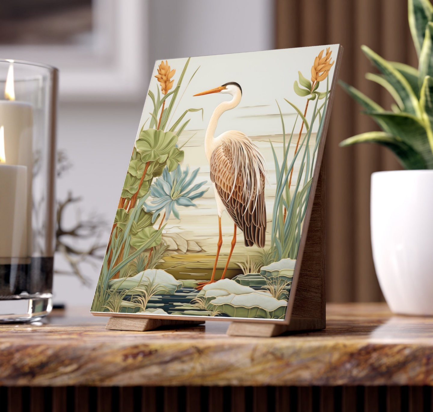 Grey Heron Tile or Mural