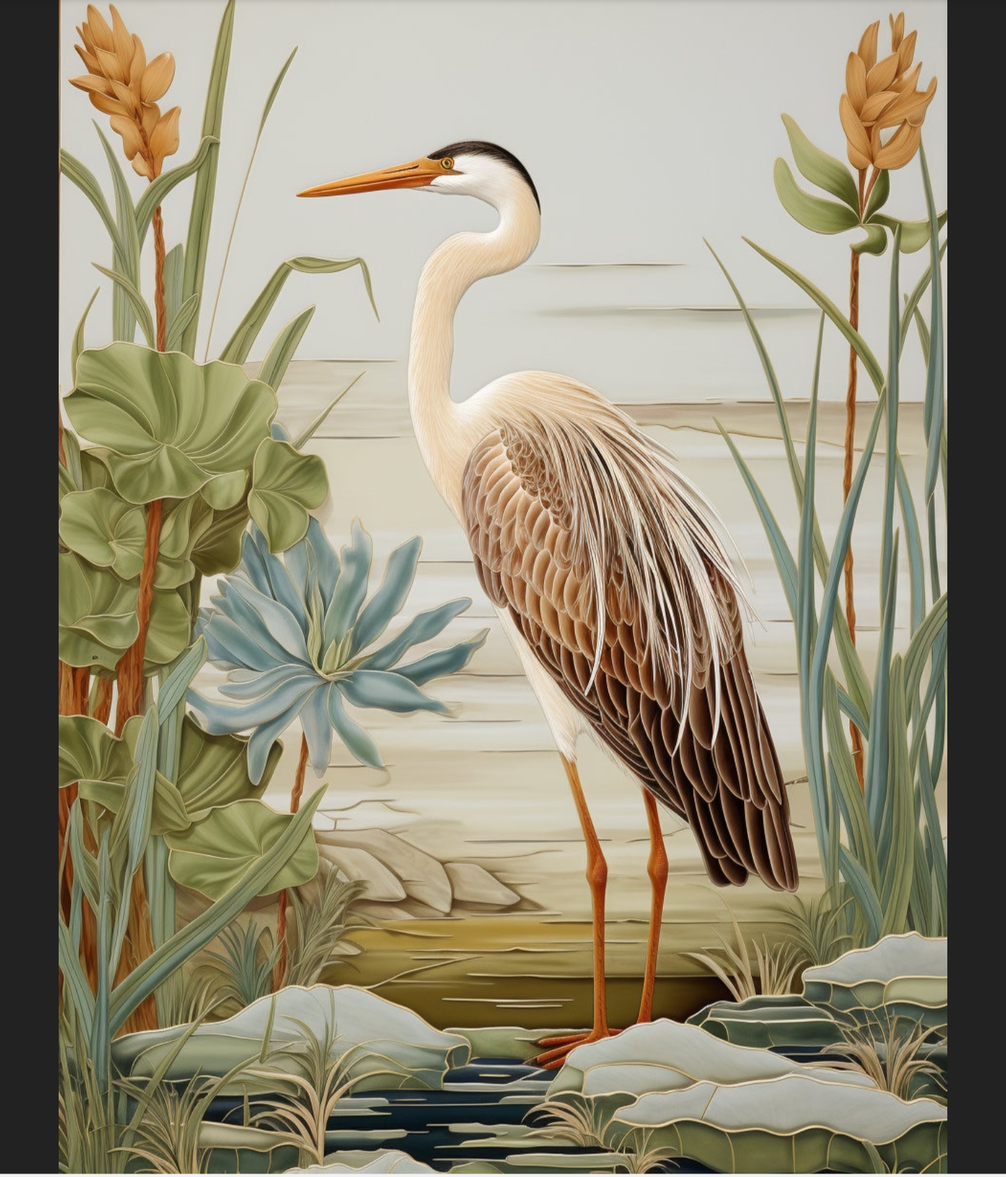 Grey Heron Tile or Mural
