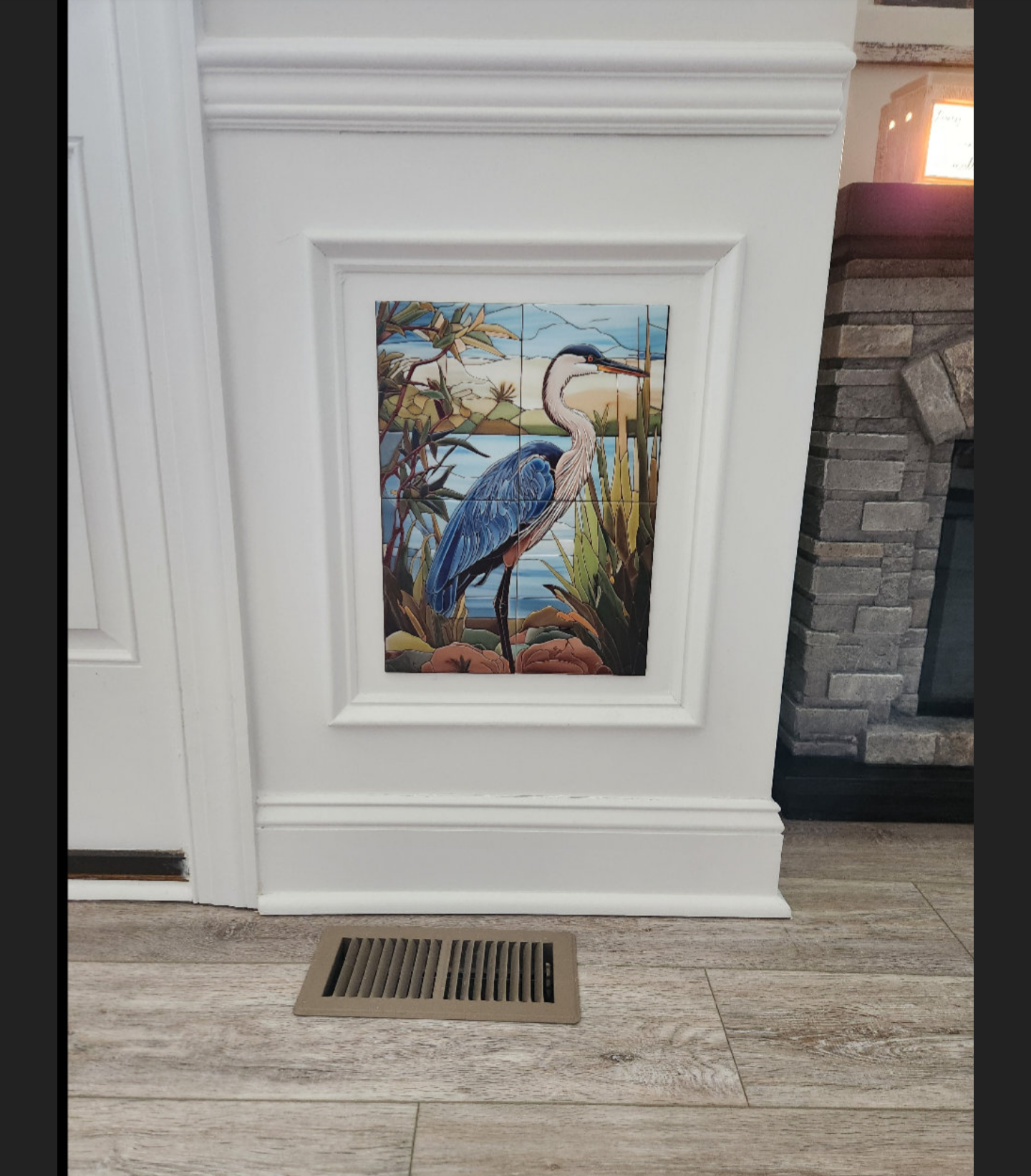 Blue Heron Ceramic Tile or Mural.