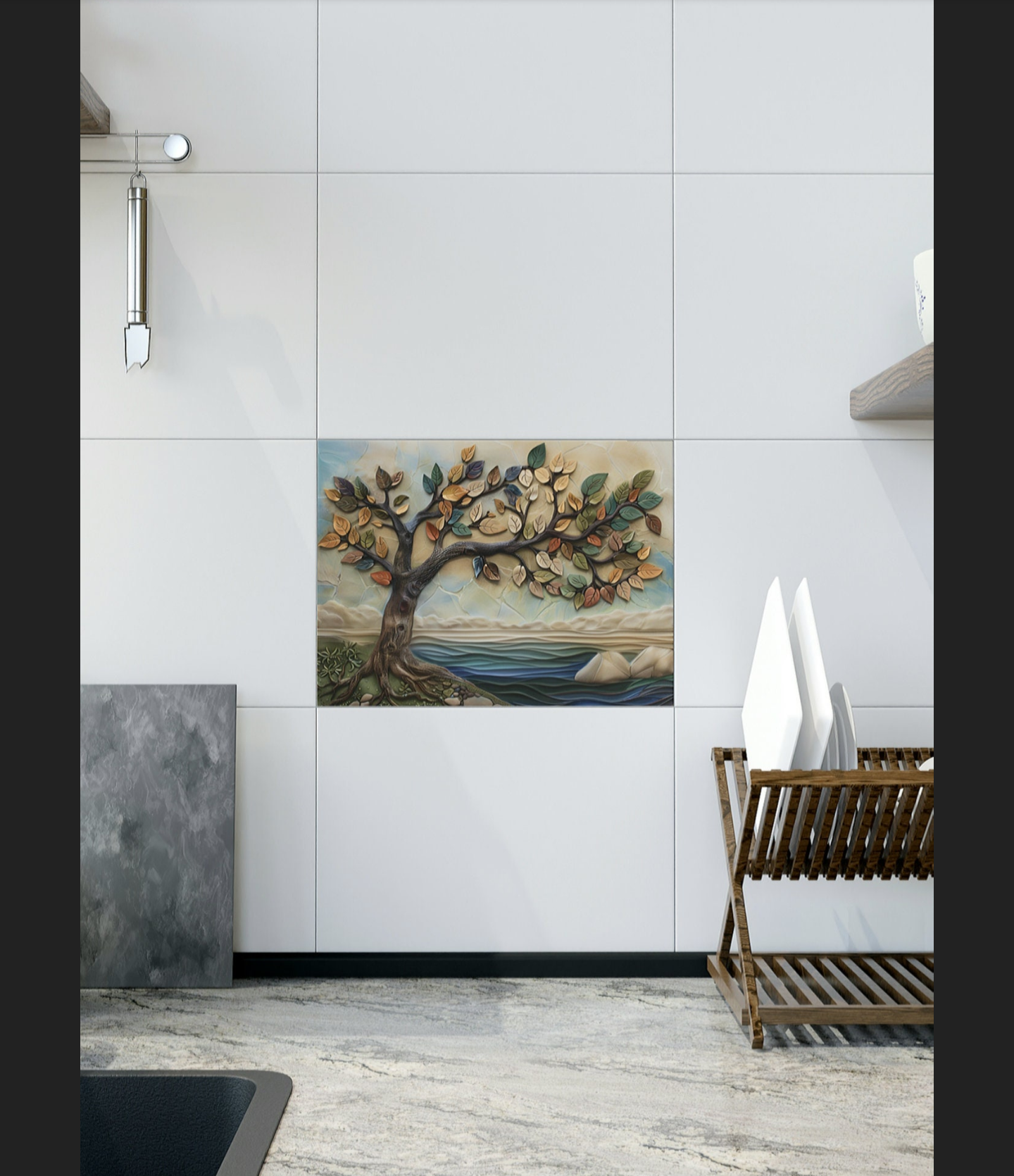 Tree by the Coast Ceramic Tile or Mural.