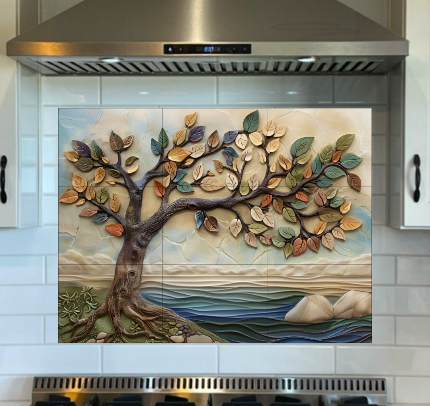 Tree by the Coast Ceramic Tile or Mural.