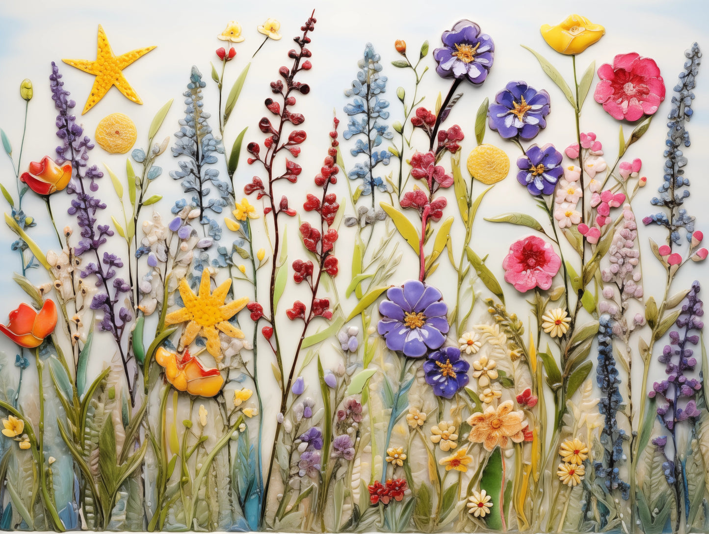 Wildflowers Ceramic Tiles.