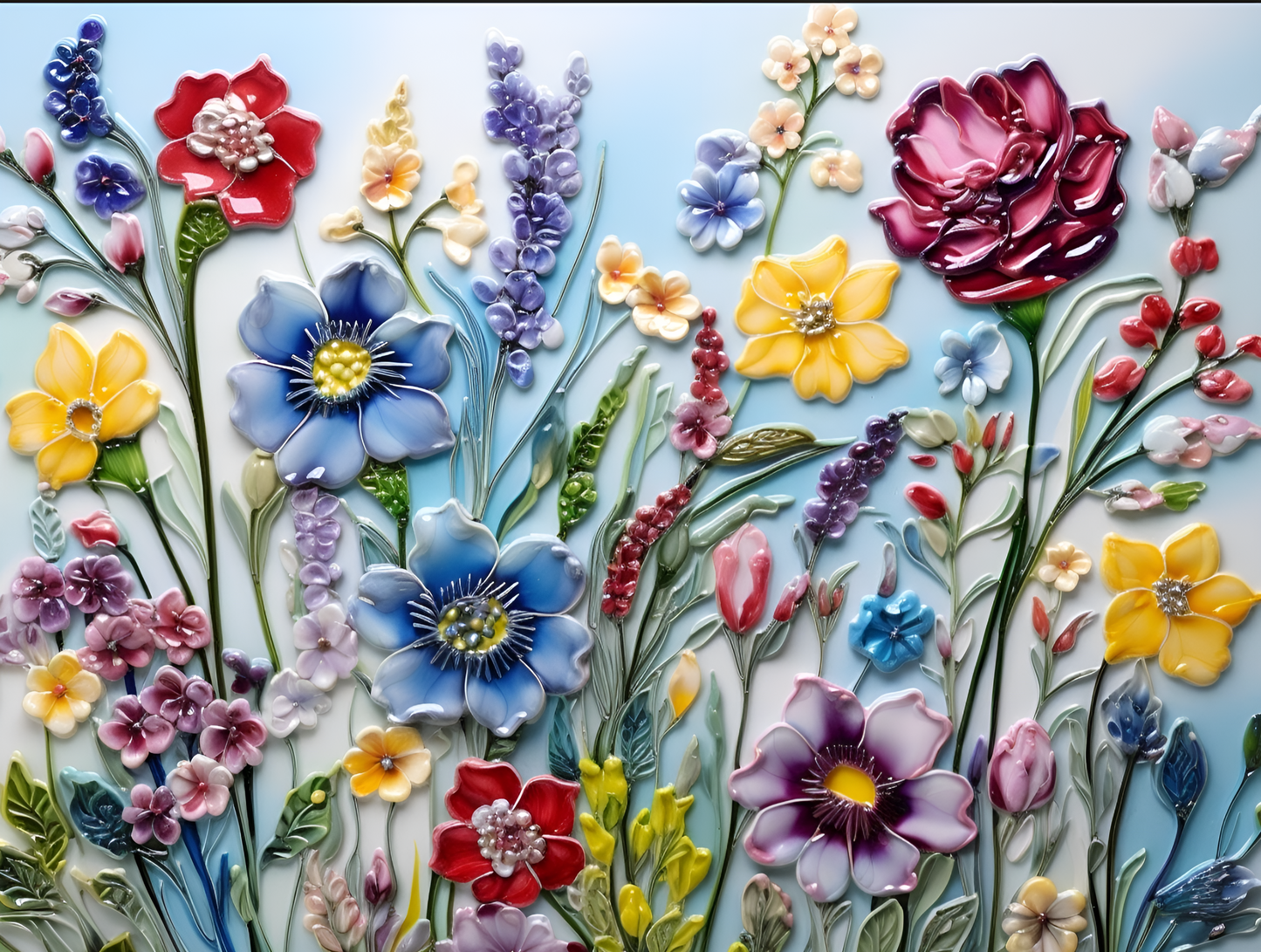 Summer Flowers Tiles.