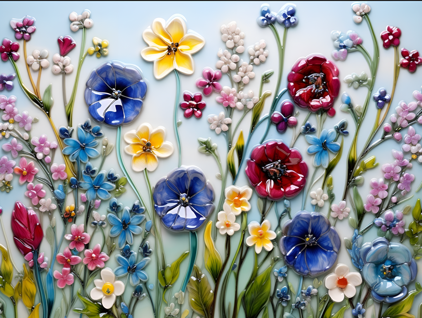 Summer Flowers Tiles.