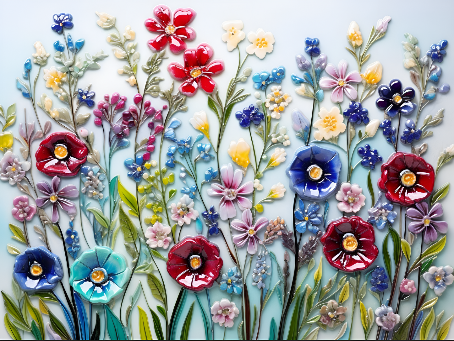 Summer Flowers Tiles.