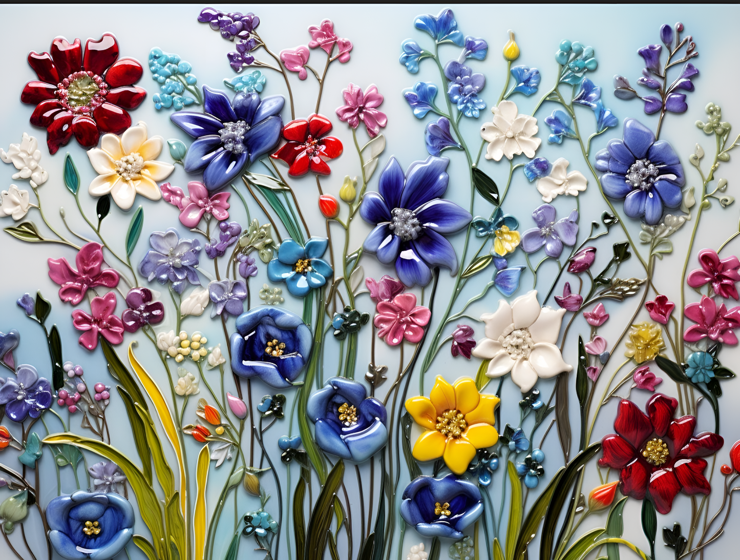 Summer Flowers Tiles.