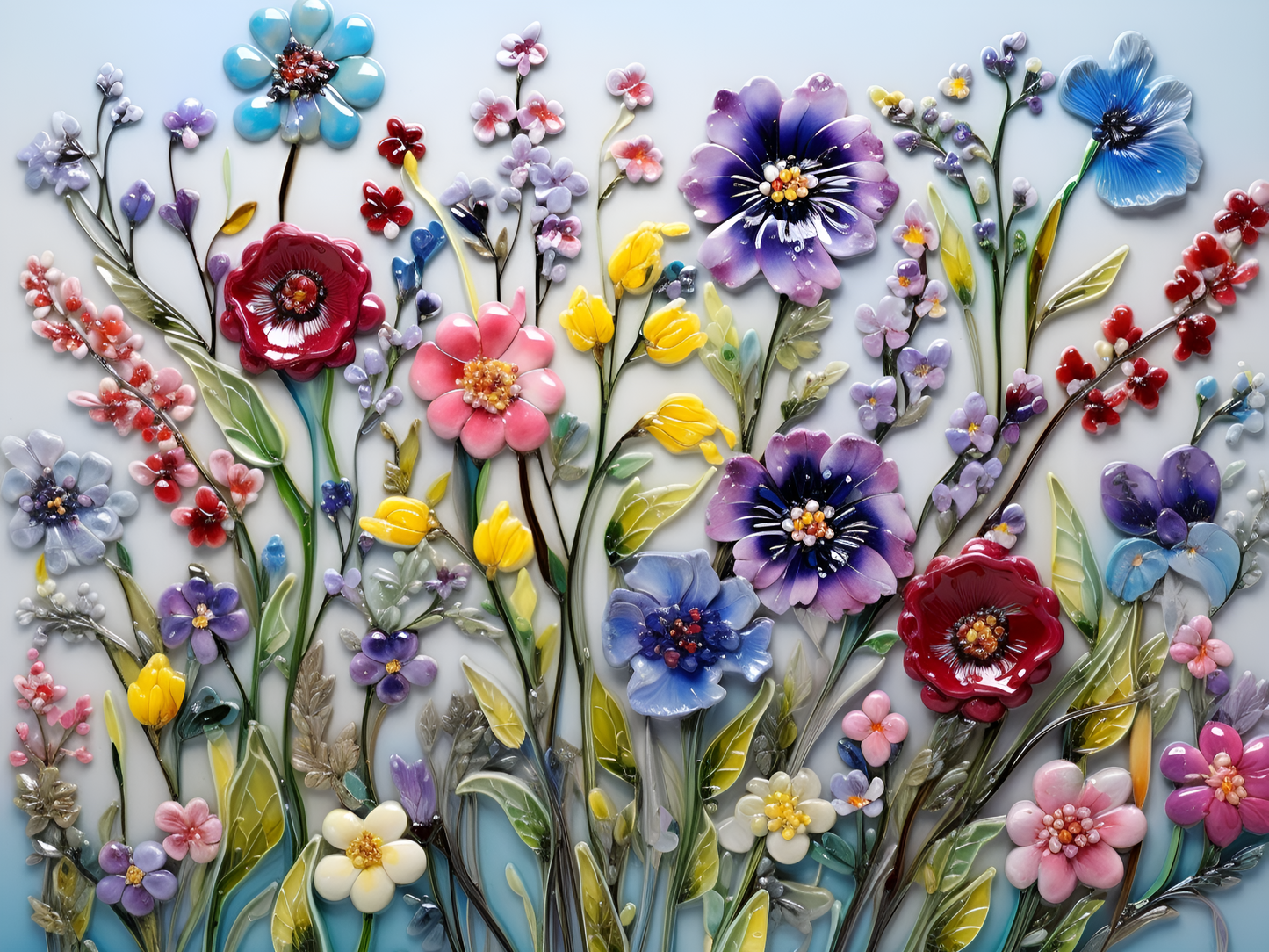 Summer Flowers Tiles.