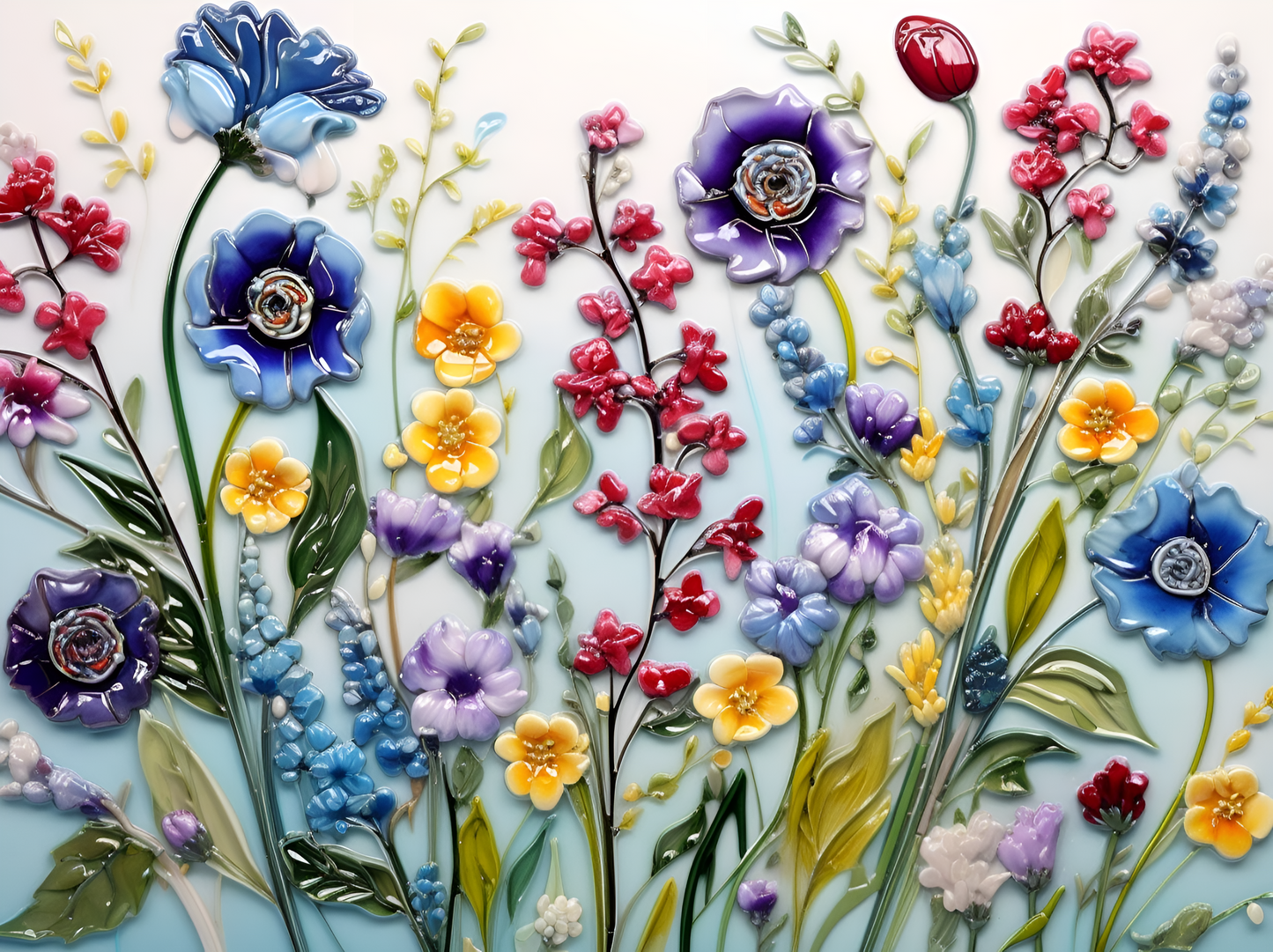 Summer Flowers Tiles.