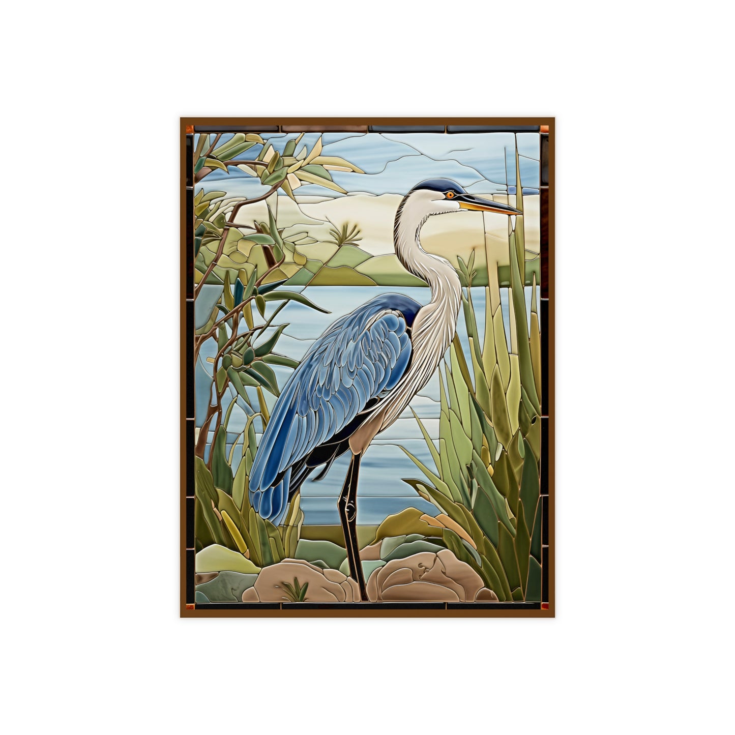 Blue Heron Ceramic Tile or Mural.