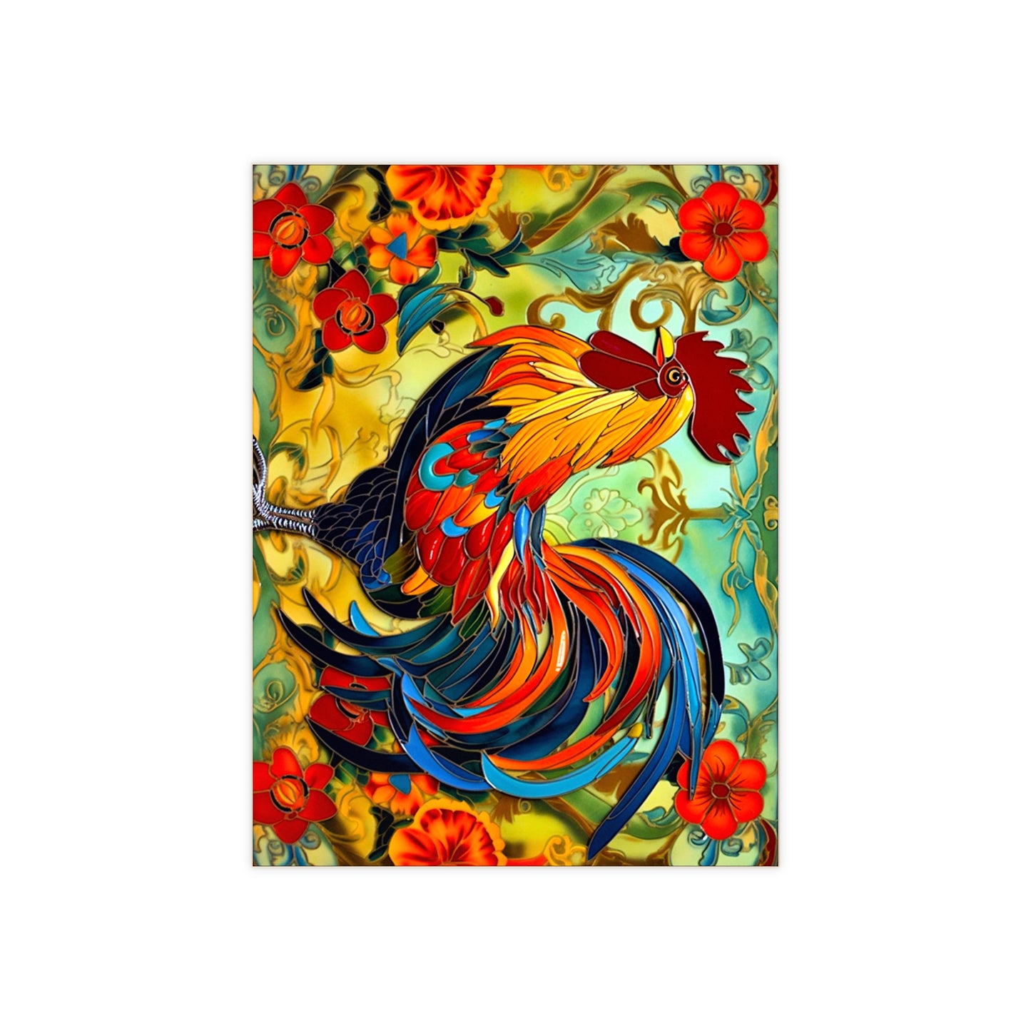 Rooster Ceramic Tile, Kitchen Accent Tile