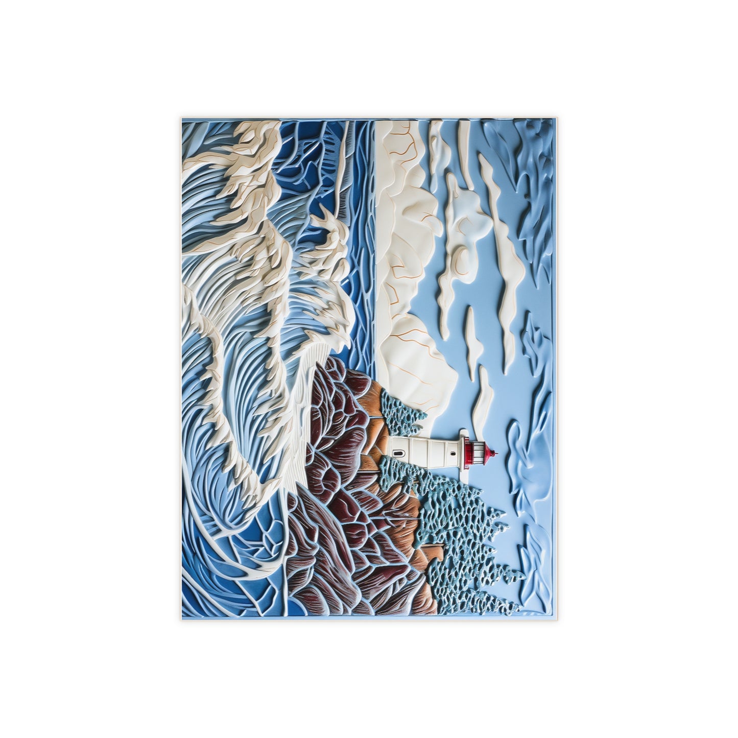 Lighthouse Ceramic Accent Tile or Mural. Kitchen Backsplash Lighthouse Mosaic.