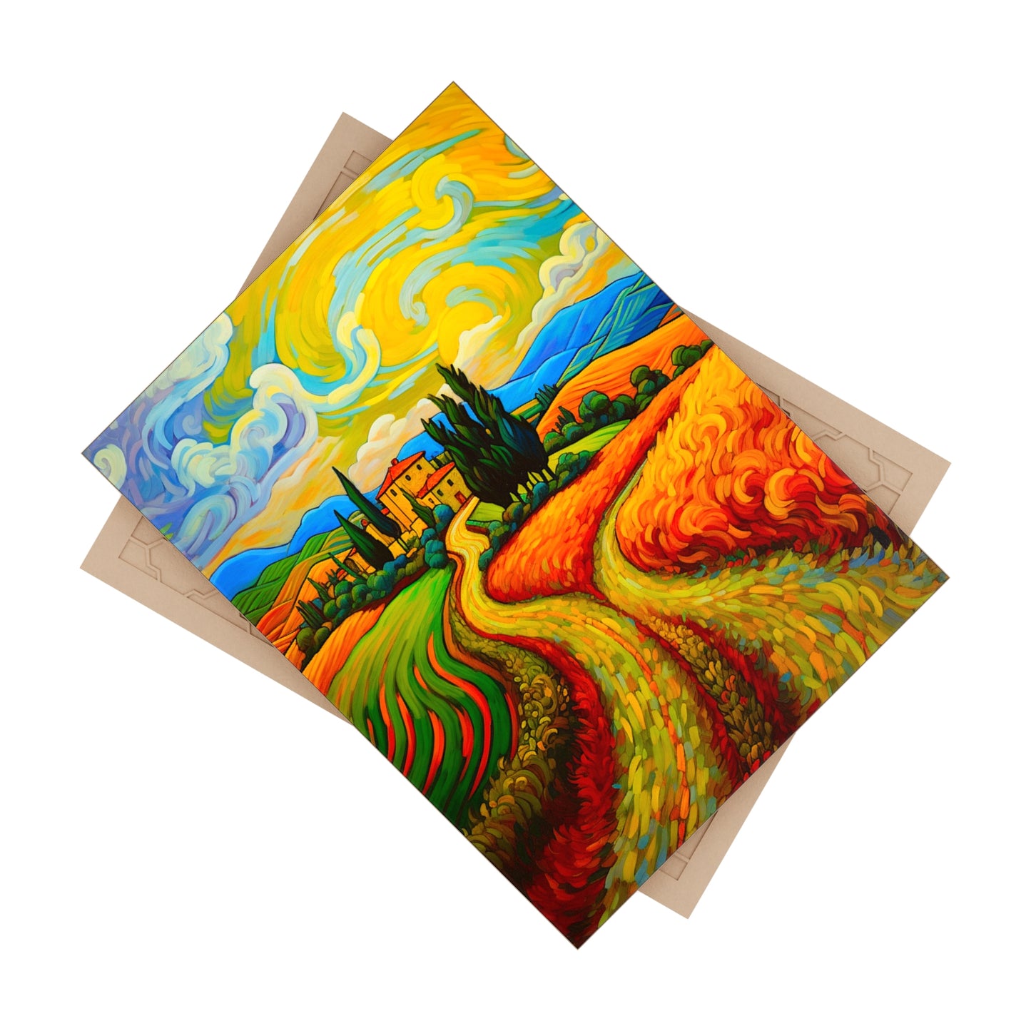 Tuscany Ceramic Wall Tile, Countryside Wall Tile, Country Landscape Accent Tile