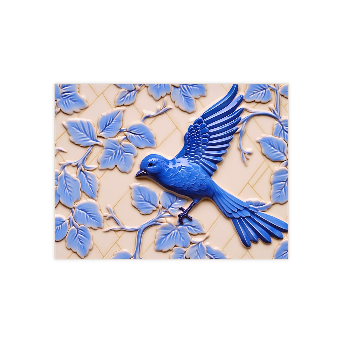 Bluebird Ceramic Tile, Bird Accent Tile