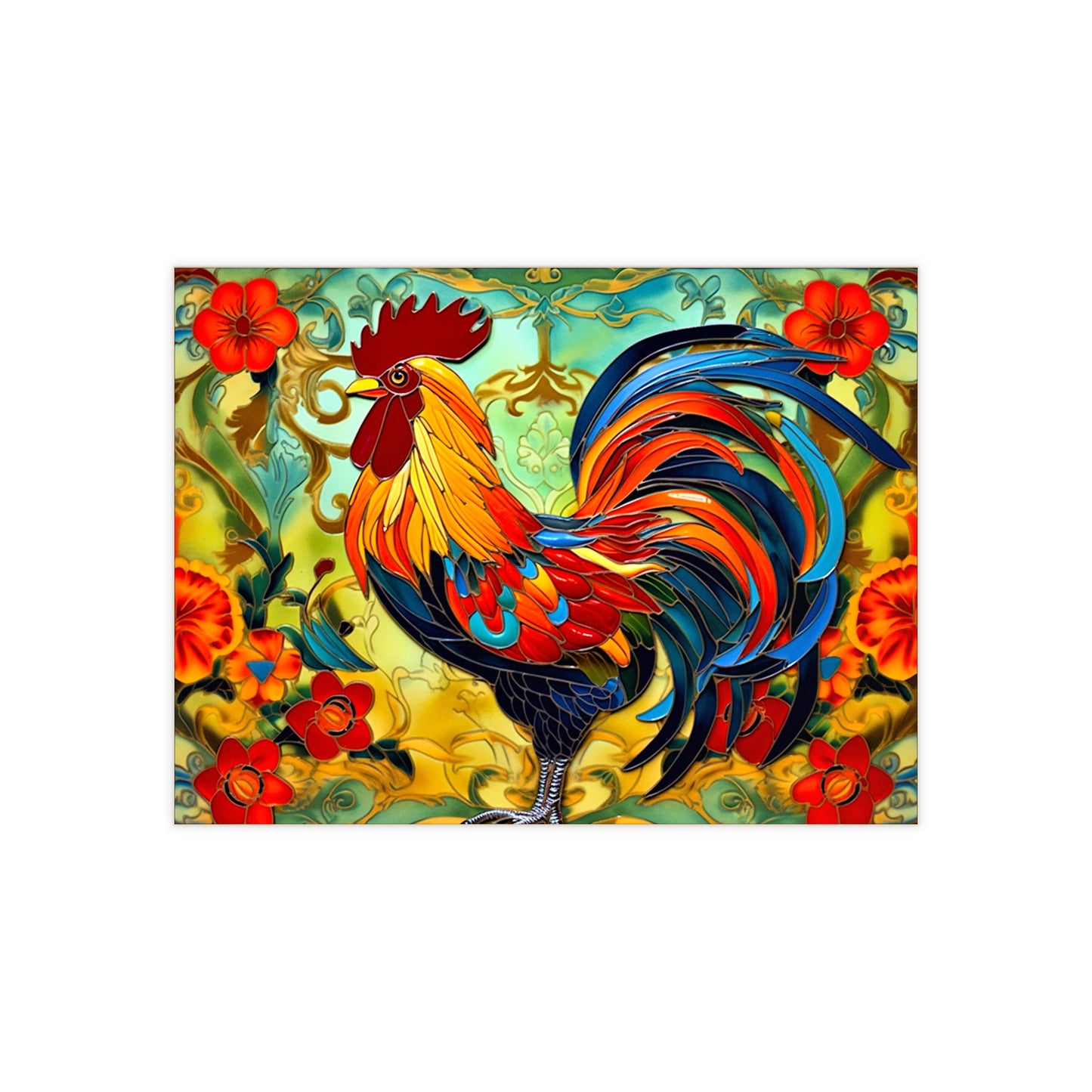 Rooster Ceramic Tile, Kitchen Accent Tile