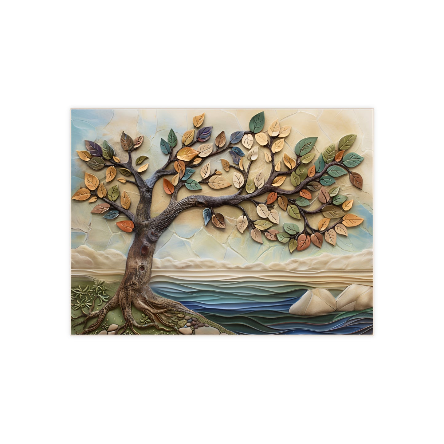 Tree by the Coast Ceramic Tile or Mural.