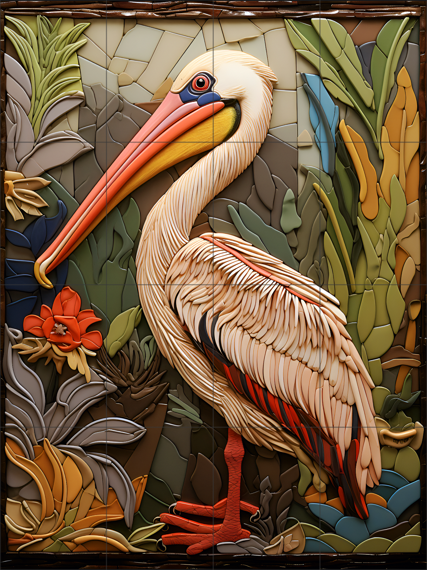 Pelican Ceramic Tile Mosaic.