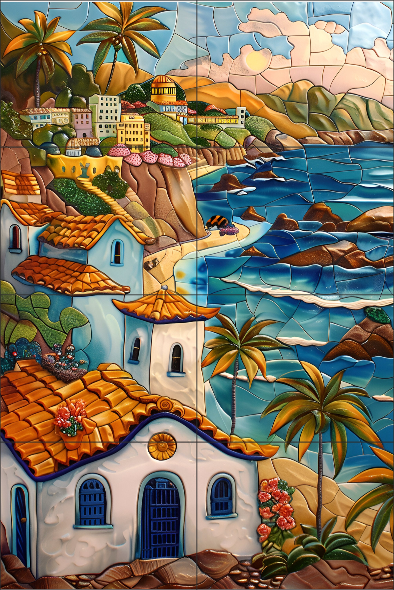 Mexican Riviera Tile Mural