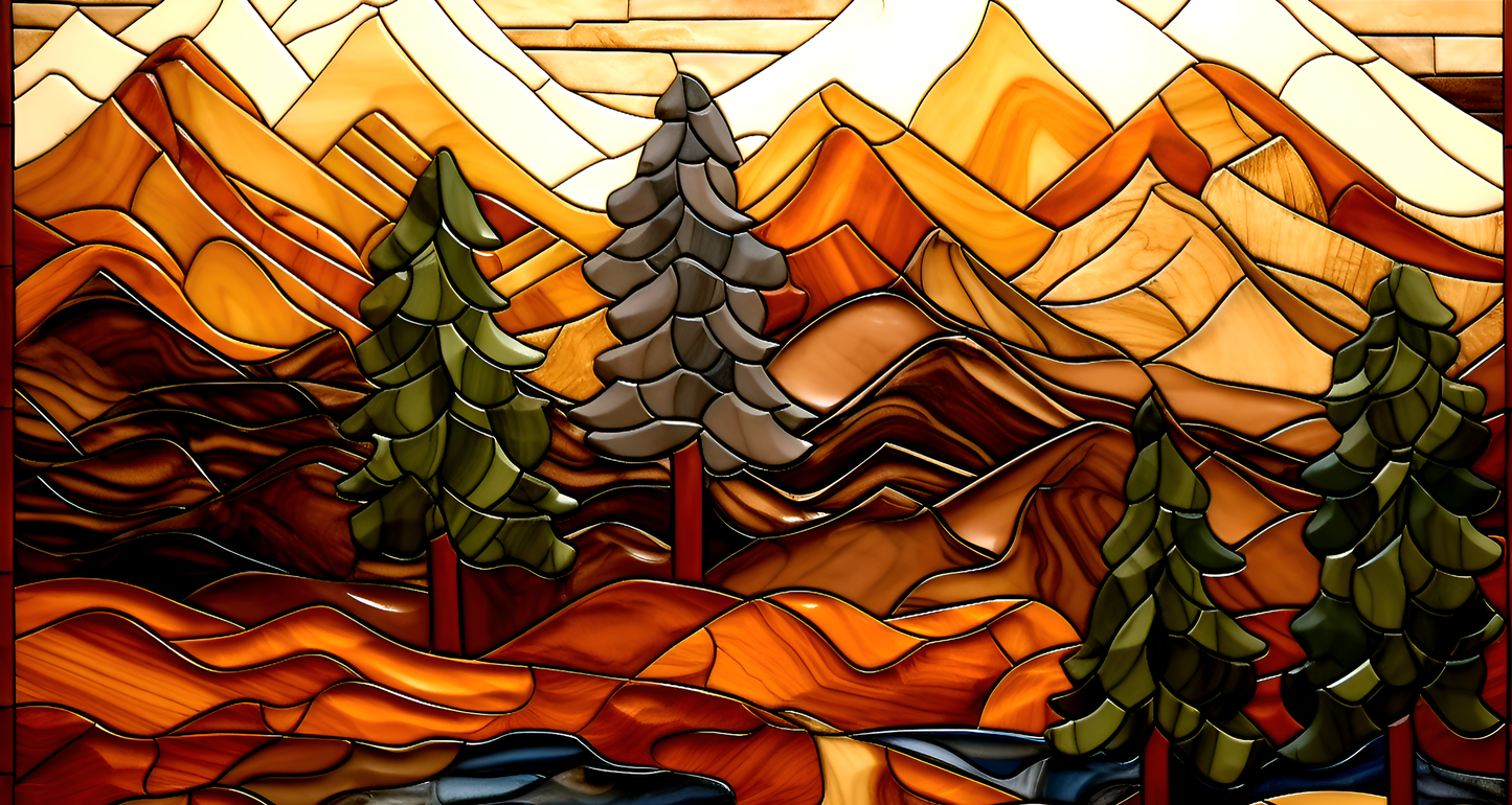 Mountains Ceramic Tile Mural.