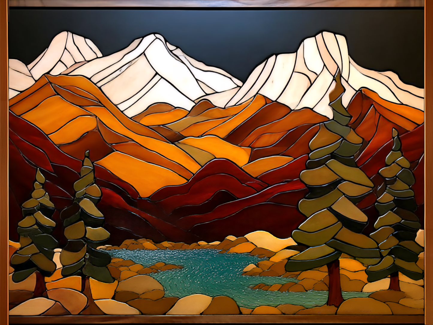 Log Cabin Ceramic Tile Murals