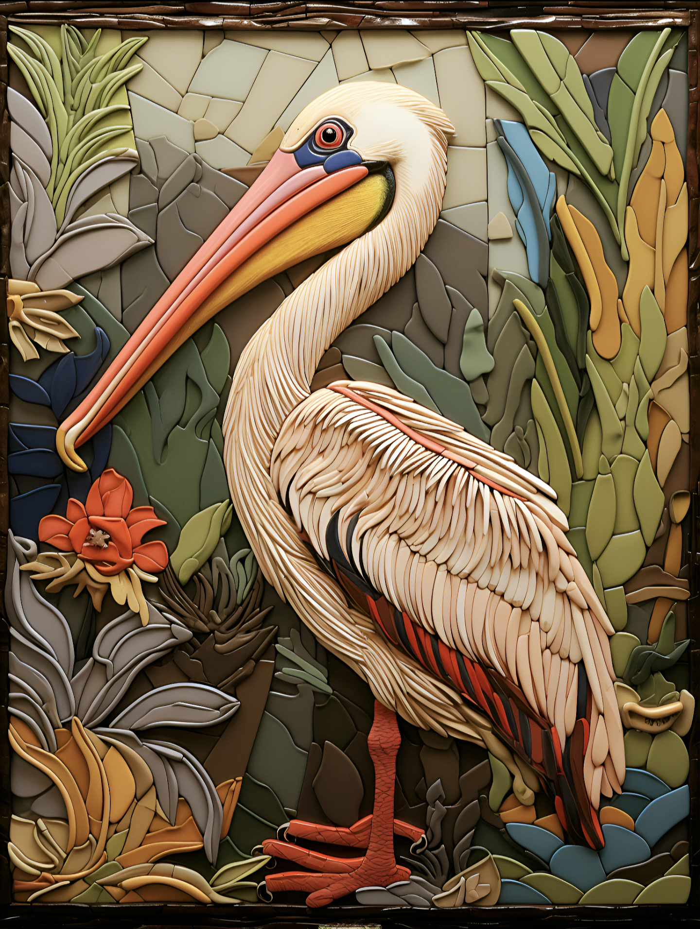 Pelican Ceramic Tile Mosaic.
