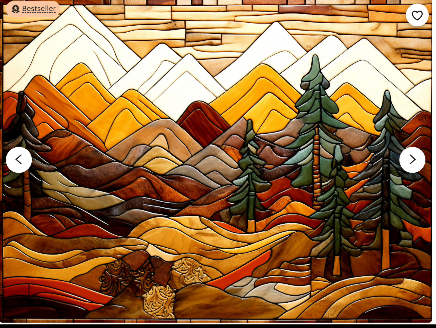 Ceramic Nature Tiles, Mountain Forest Tiles - Decorative Accent Tiles.
