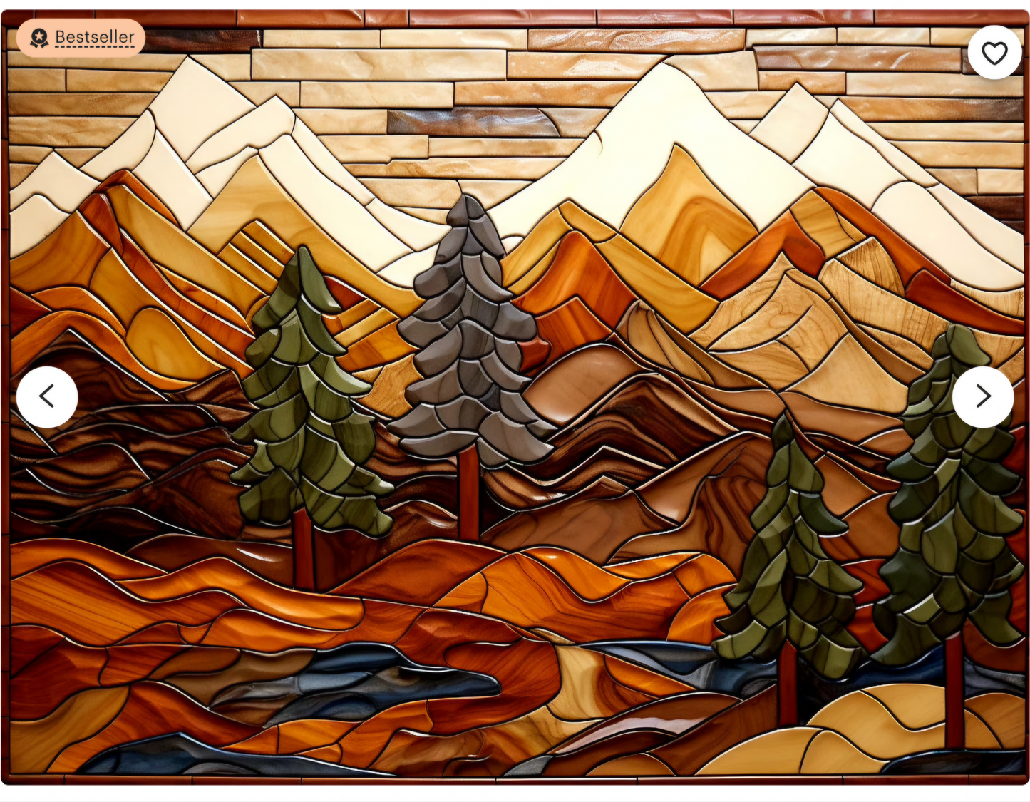 Ceramic Nature Tiles, Mountain Forest Tiles - Decorative Accent Tiles.