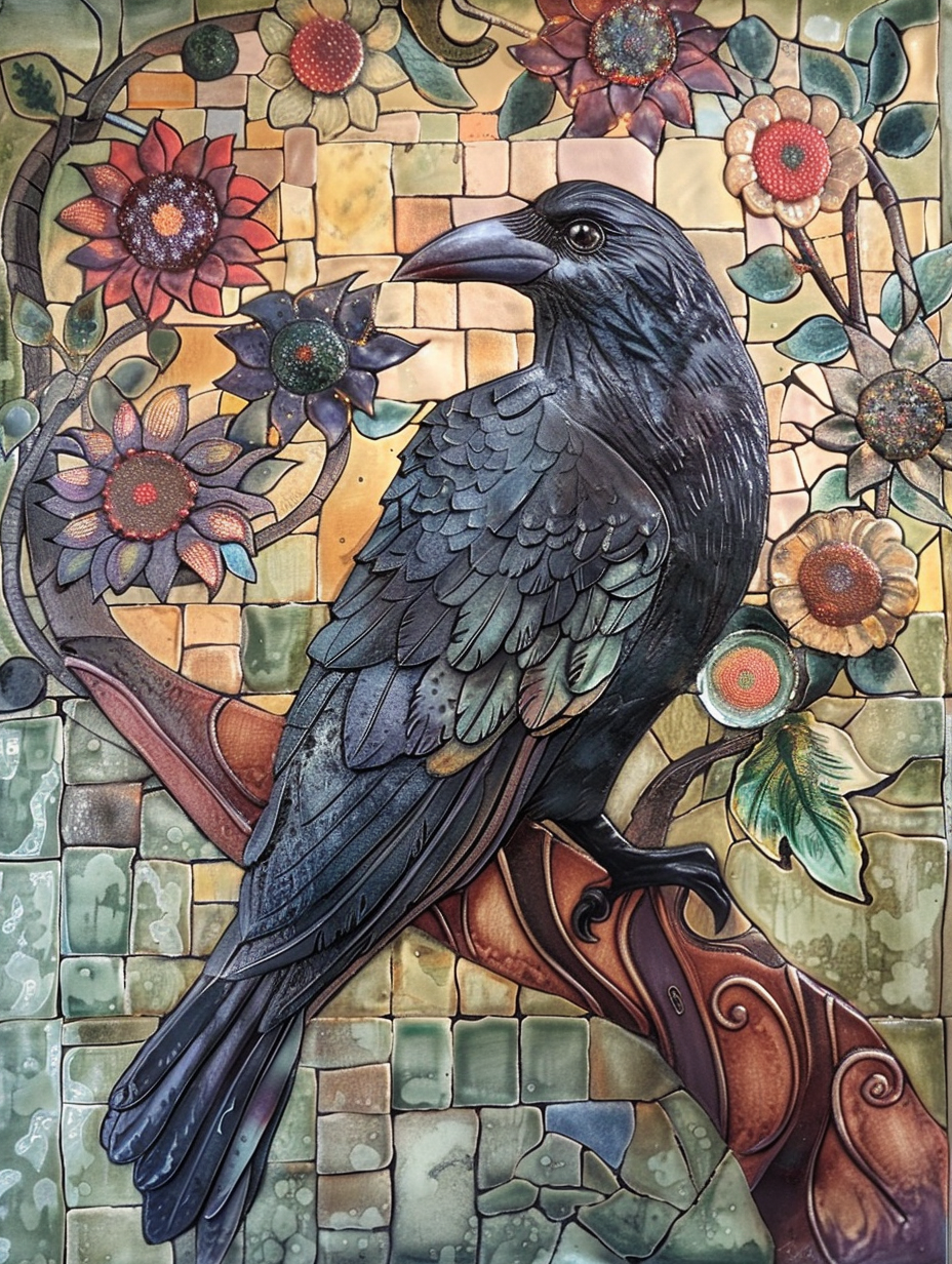 Birds Ceramic Tile Set.