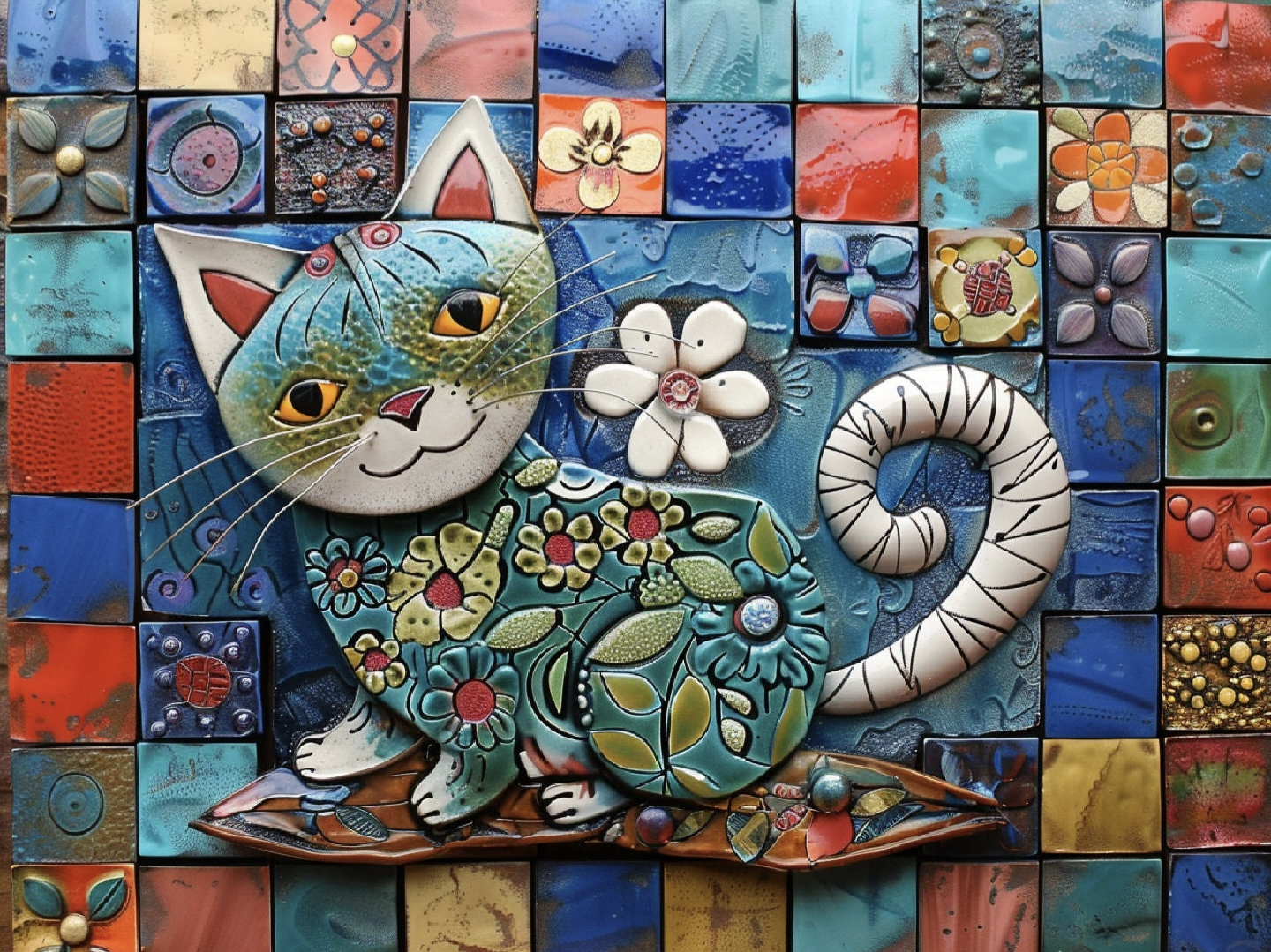 Cat Ceramic Tiles.