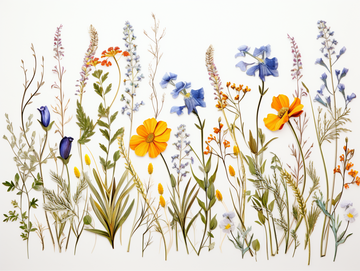 Wildflowers Watercolor Ceramic Tiles.