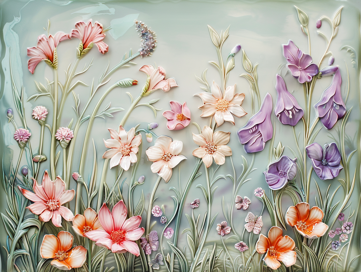 Floral Tile, Flowers Ceramic Tiles.