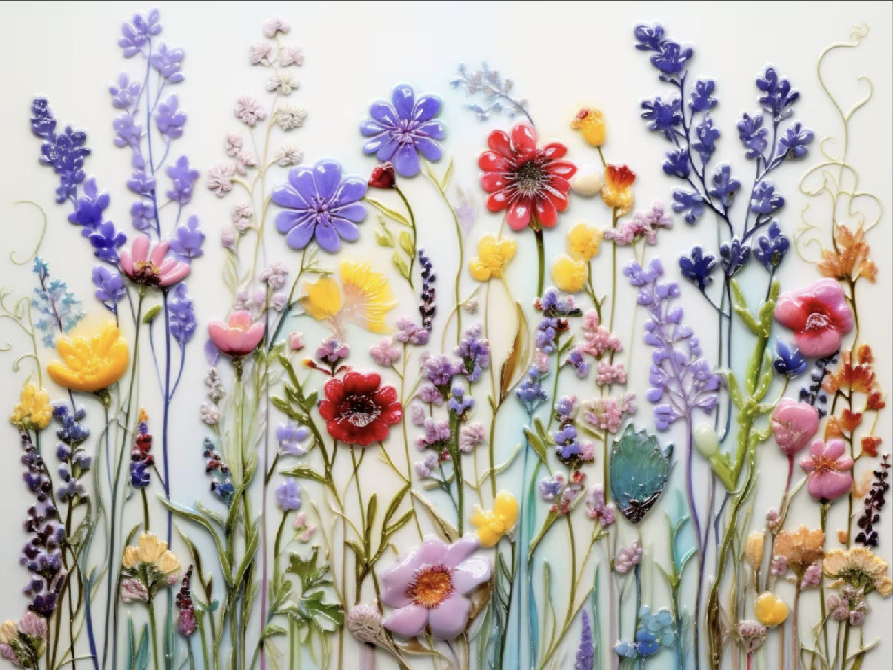 Wildflowers Ceramic Tiles.