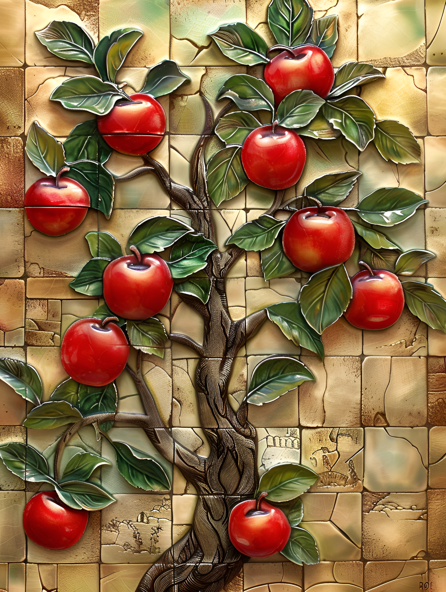 Apple Tree Ceramic Tile or Mural