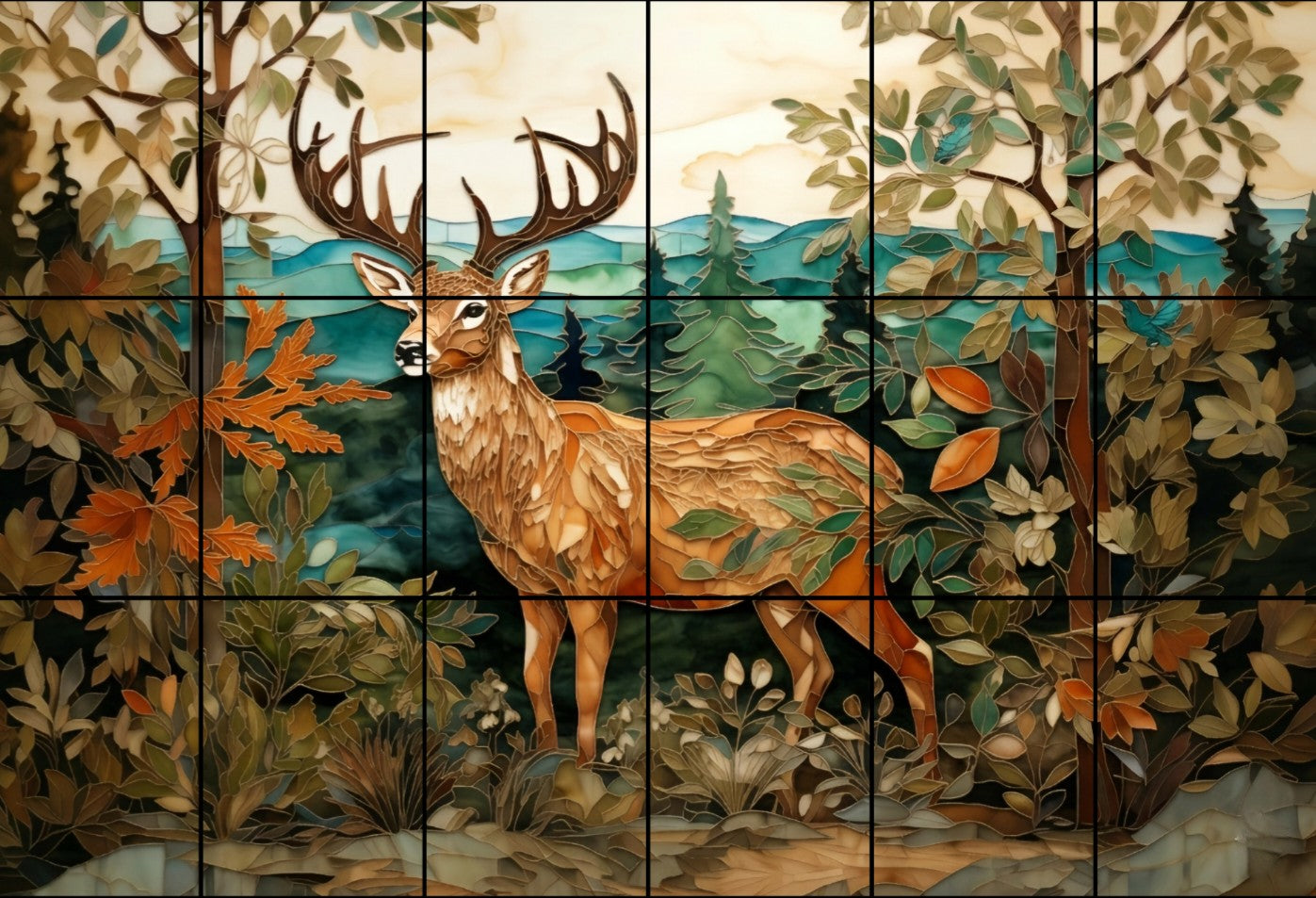 Deer Ceramic Mosaic.