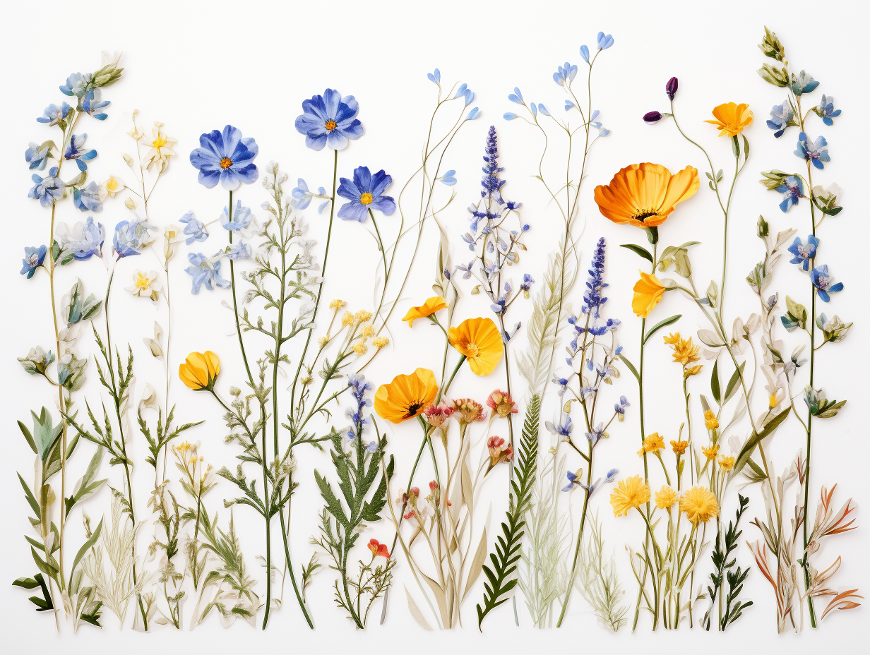 Wildflowers Watercolor Ceramic Tiles.