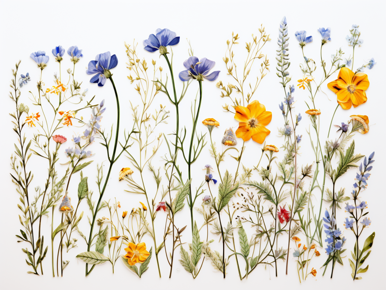 Wildflowers Watercolor Ceramic Tiles.