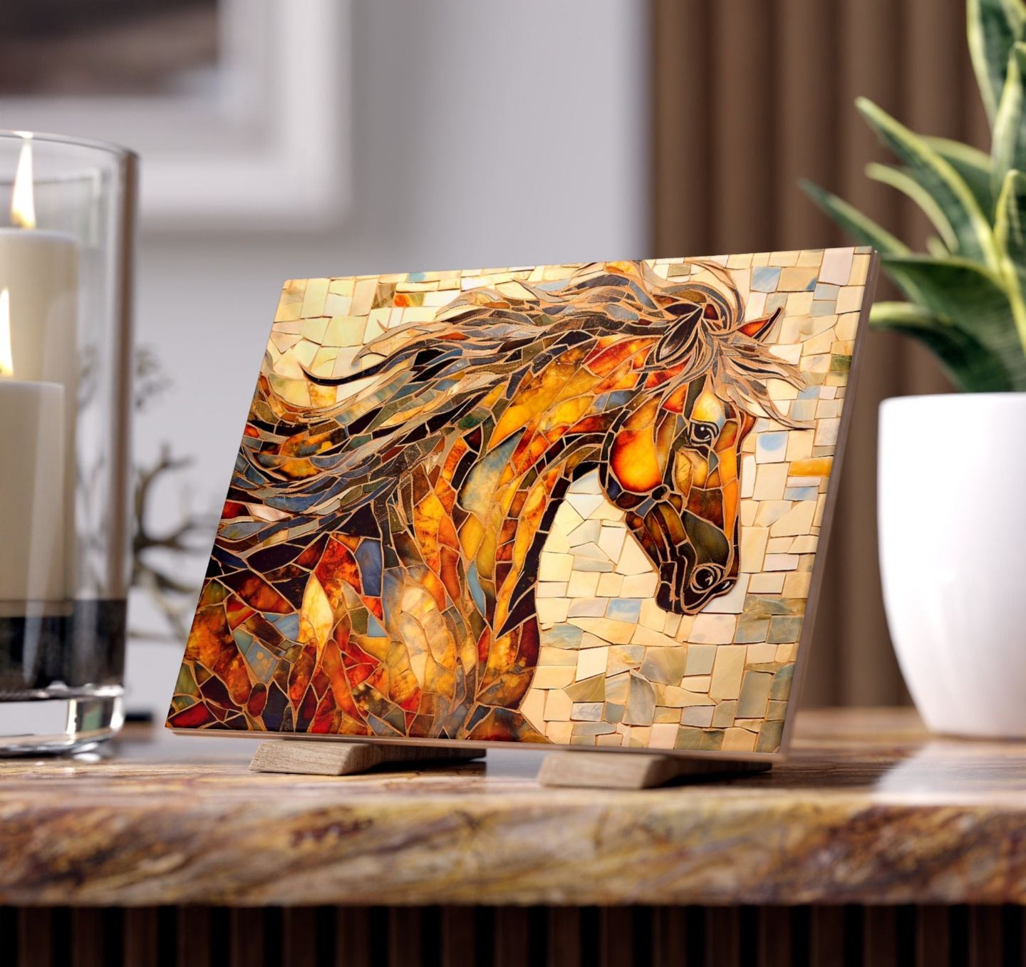Horse Ceramic Accent Tile