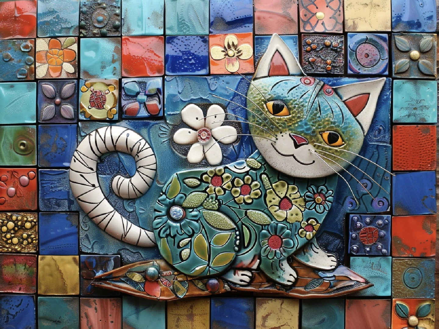 Cat Ceramic Tiles.