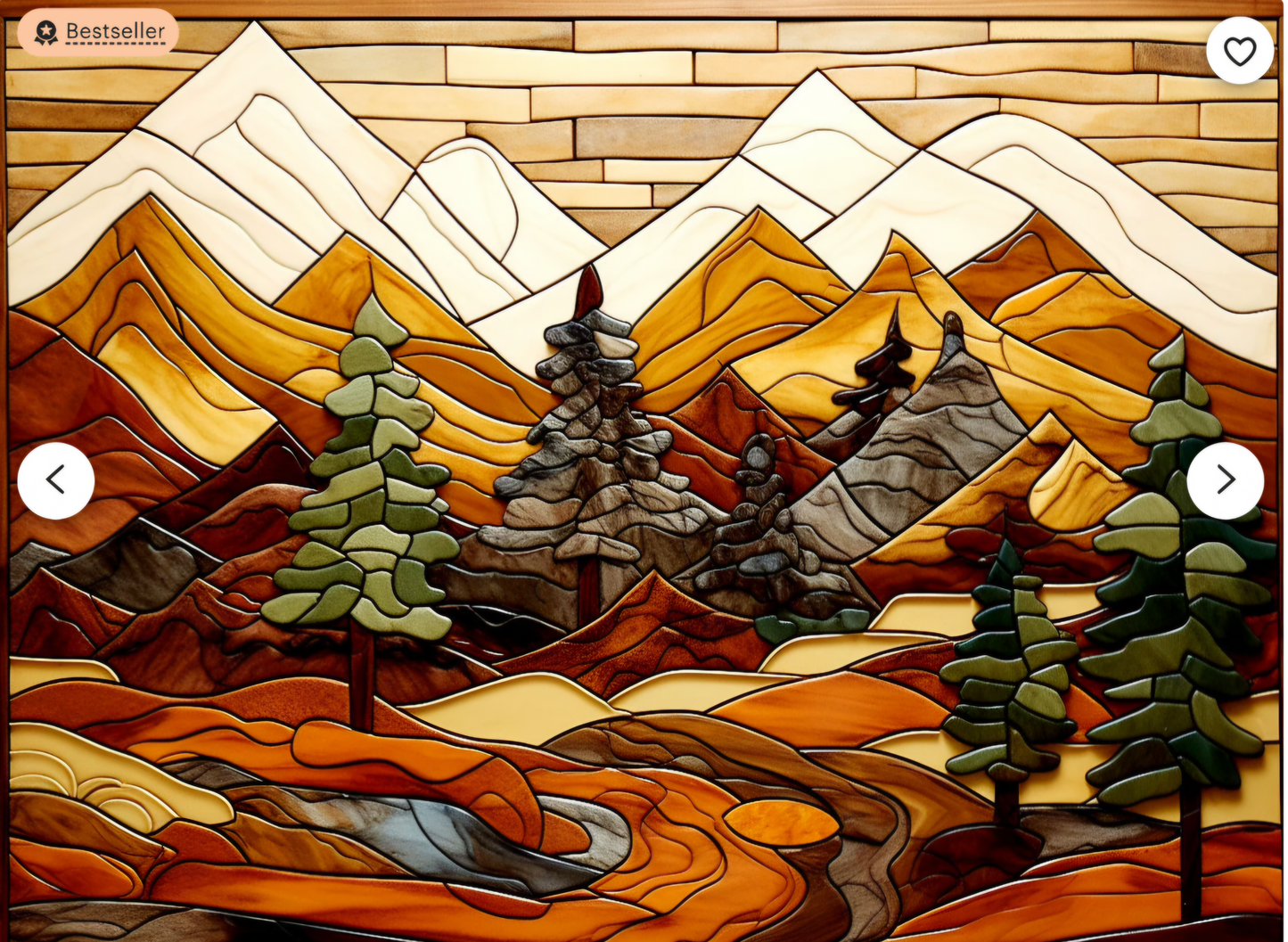 Ceramic Nature Tiles, Mountain Forest Tiles - Decorative Accent Tiles.