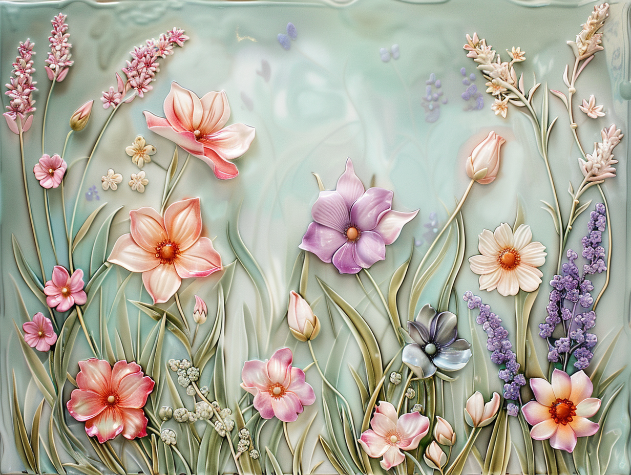 Floral Tile, Flowers Ceramic Tiles.